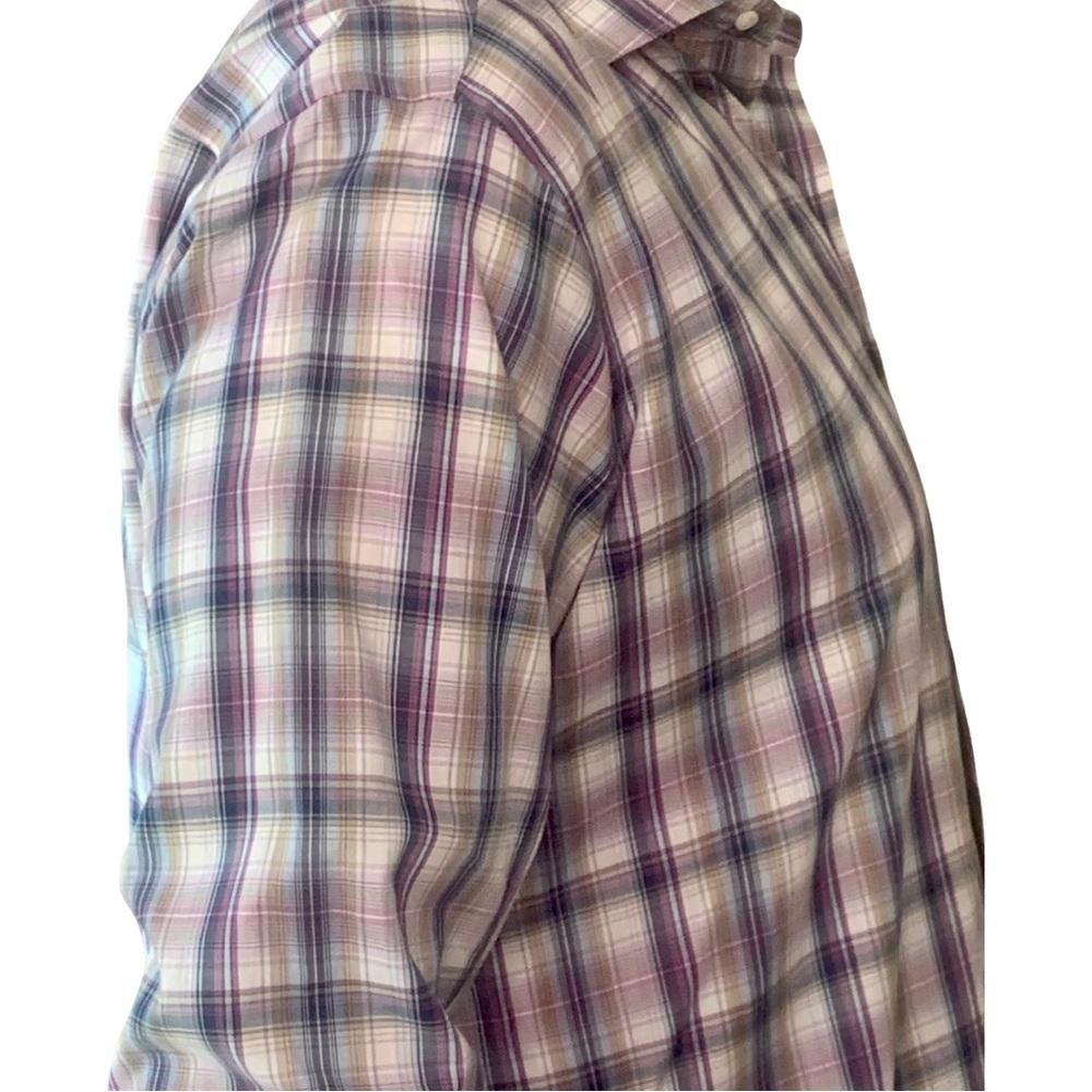 PETER MILLAR Collection Plaid Button Down Dress Shirt Cotton Size Large - Picture 4 of 16